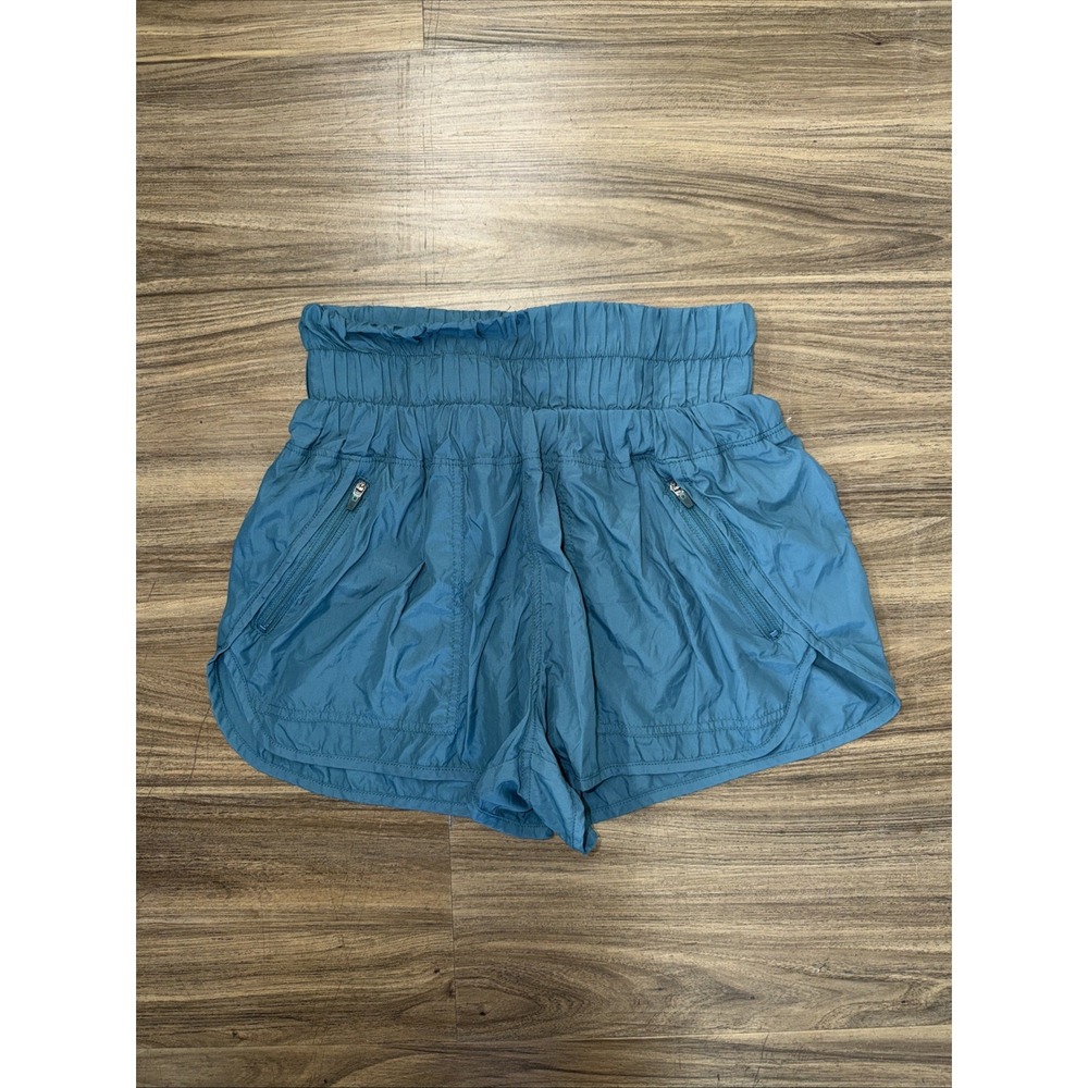 FP Movement Free People High-Waist Athletic The Way Home Shorts Teal Size Small